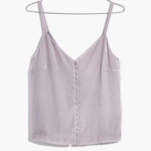 Madewell Crushed Velvet Blouse Tanktop